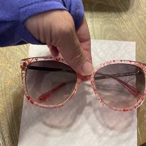 Kate Spade Red Heart Pattern Sunglasses
